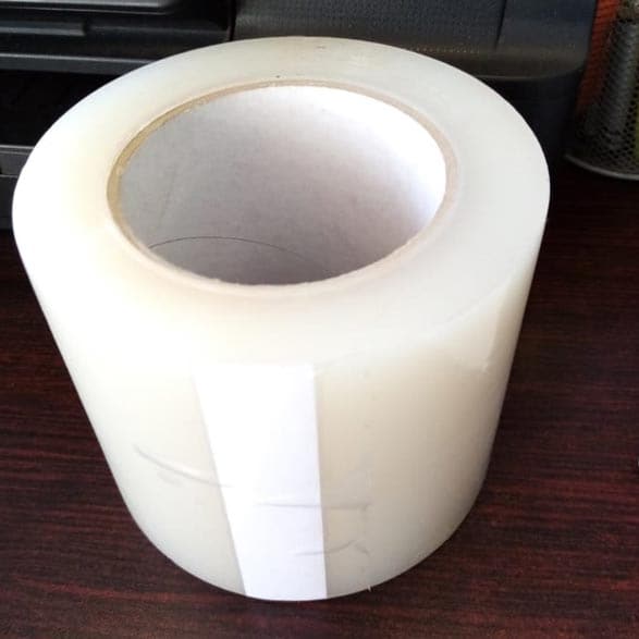 Roll of clear greenhouse plastic repair tape